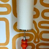 Orange ceramic lamp, 70s
