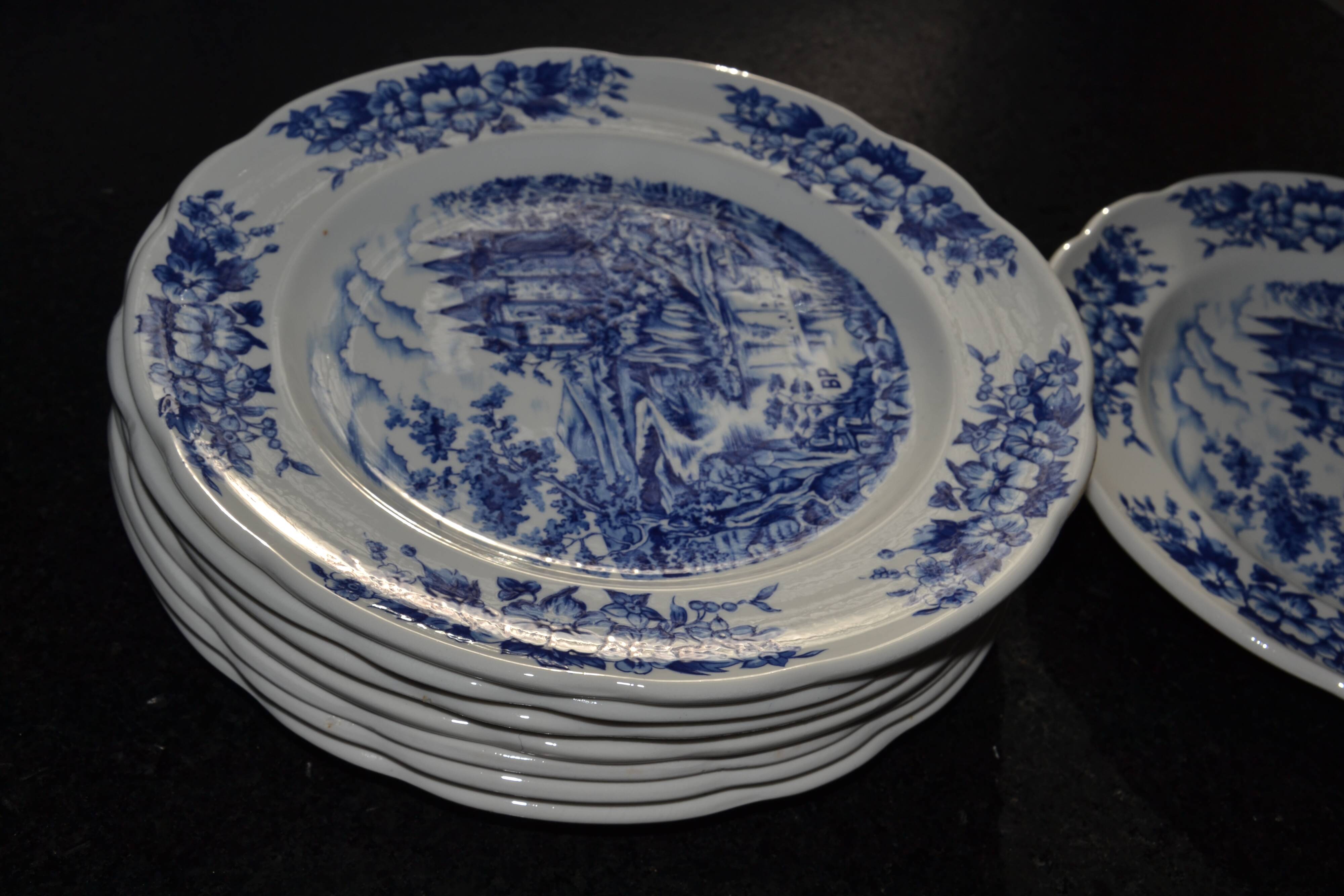 8 BP Vintage Porcelain Dinner Plates