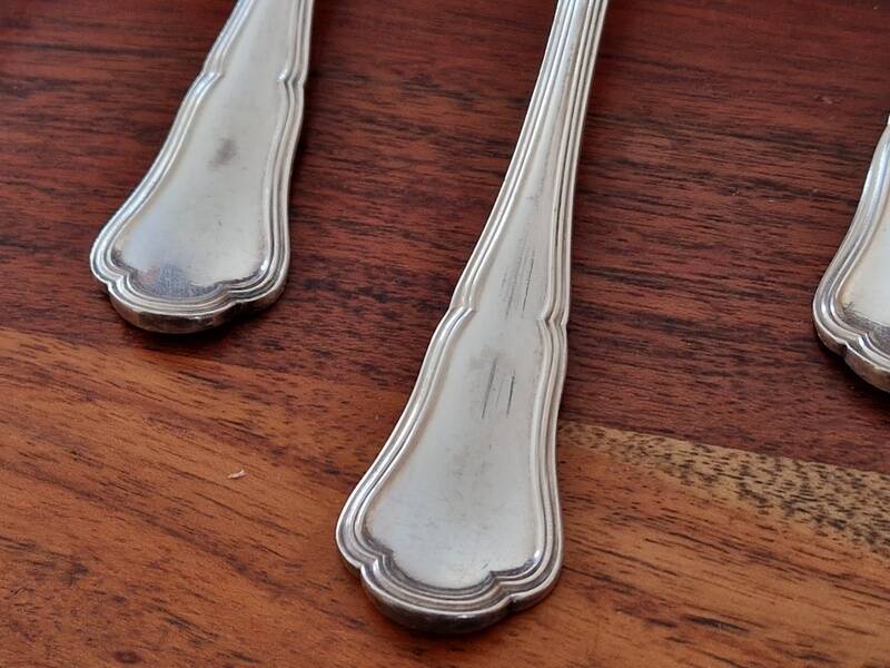 Christofle - Set of 6 Spatours model table spoons in silver-plated metal