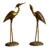 Couple de herons en laiton