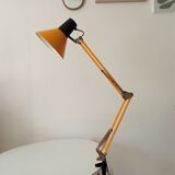Vintage 1970s mustard yellow architect lamp
