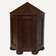 Art deco modernist brutalist oak hexagonal cabinet, ca 1910