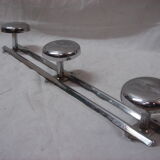 Coat rack with 3 hooks in stainless steel, chrome, 1960