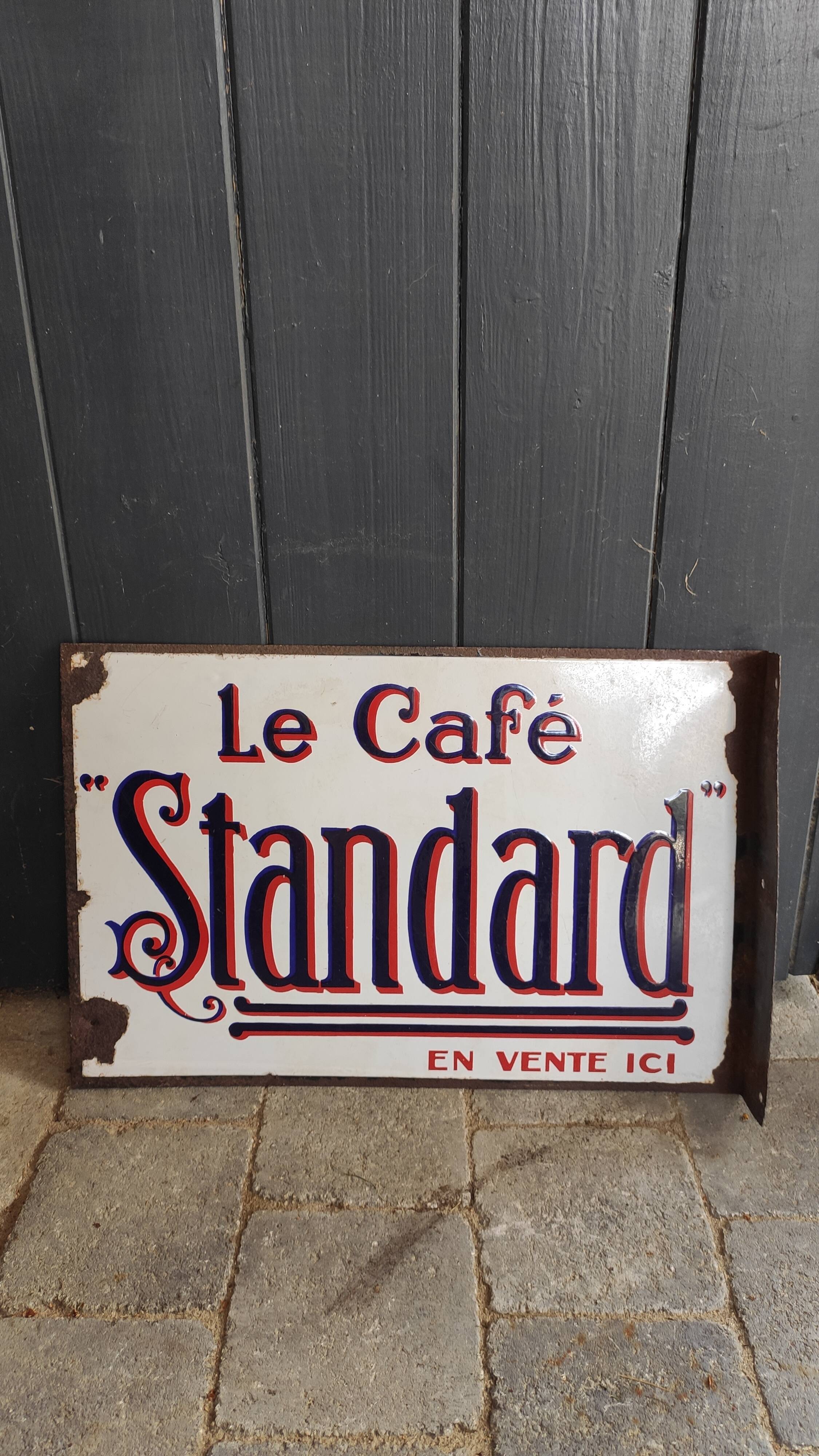 Old metal advertising plate