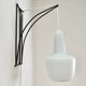 Modernist wall light with metal and glass wire