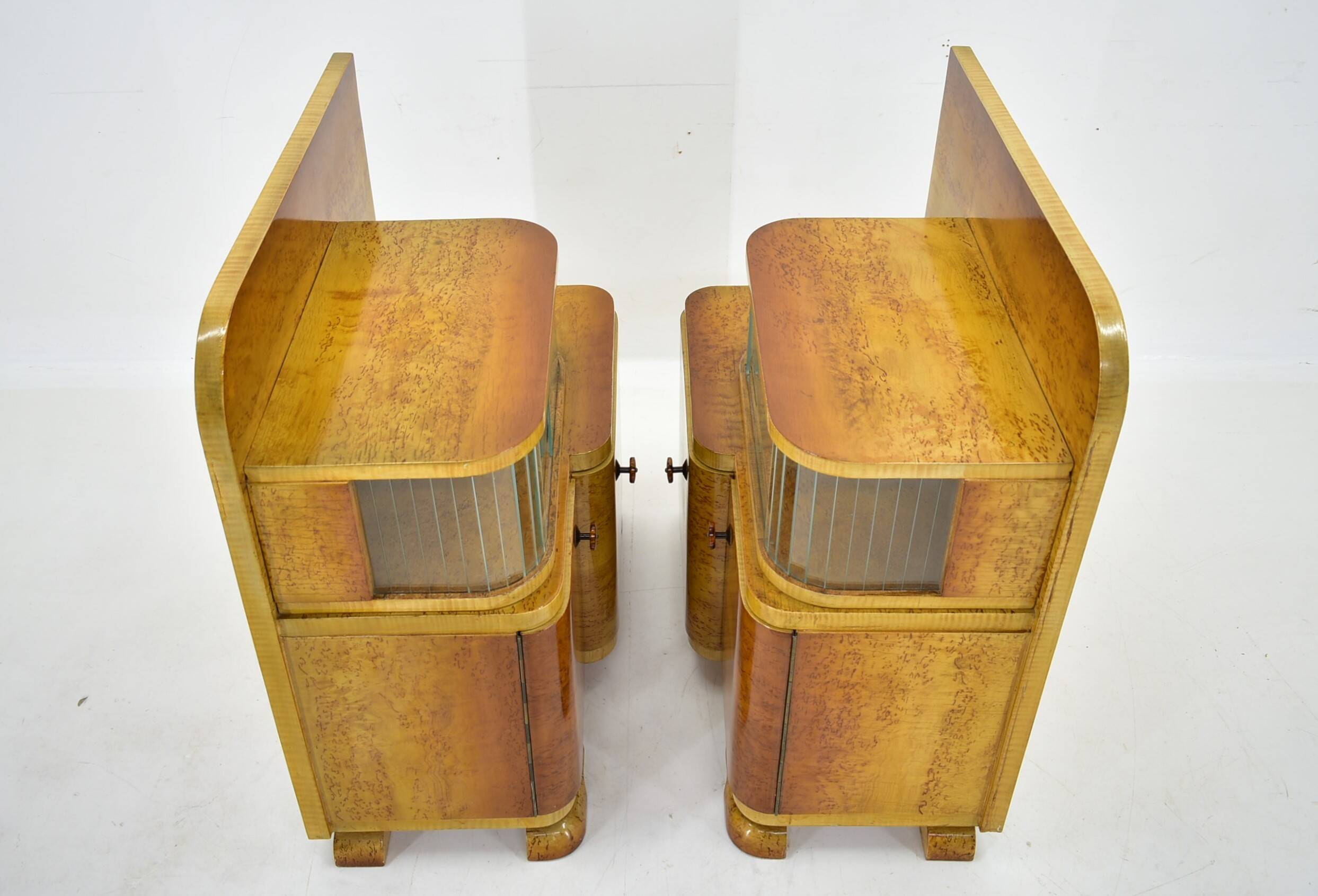1939s set of Art Deco bedside tables, Czechoslovakia
