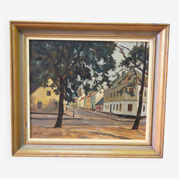 Malte Särlöv, Swedish Modern Landscape, 1950s, Oil on Panel, Framed