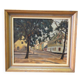 Malte Särlöv, Swedish Modern Landscape, 1950s, Oil on Panel, Framed