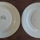 Pair of flat earthenware plates, ironstone, FD, Aunis decor