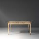 Painted Wooden Farm Table with Tapered Legs, France 1800s