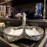 Silver-plated metal basket