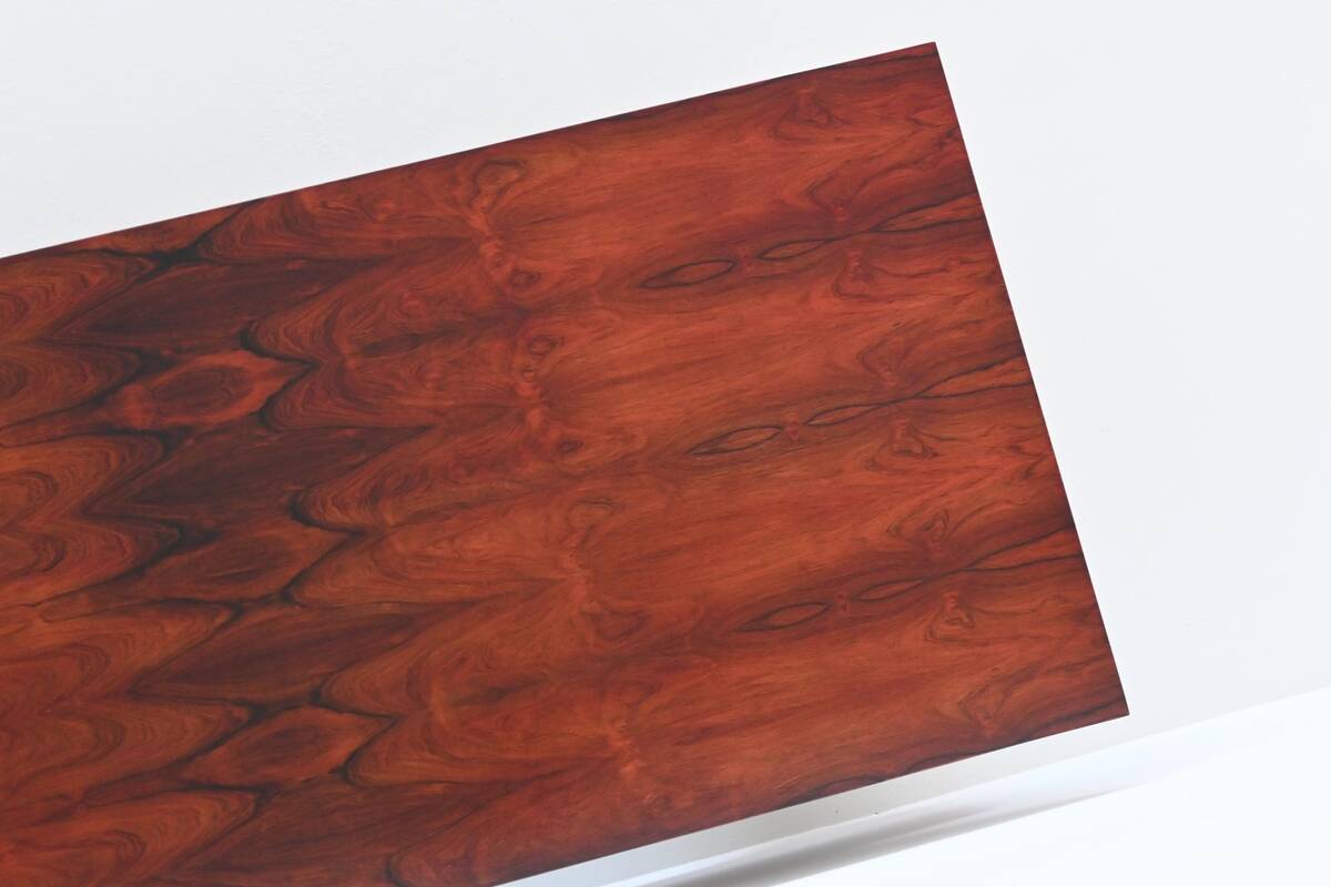 Danish floating writing desk in rosewood and chrome Denmark 1960
