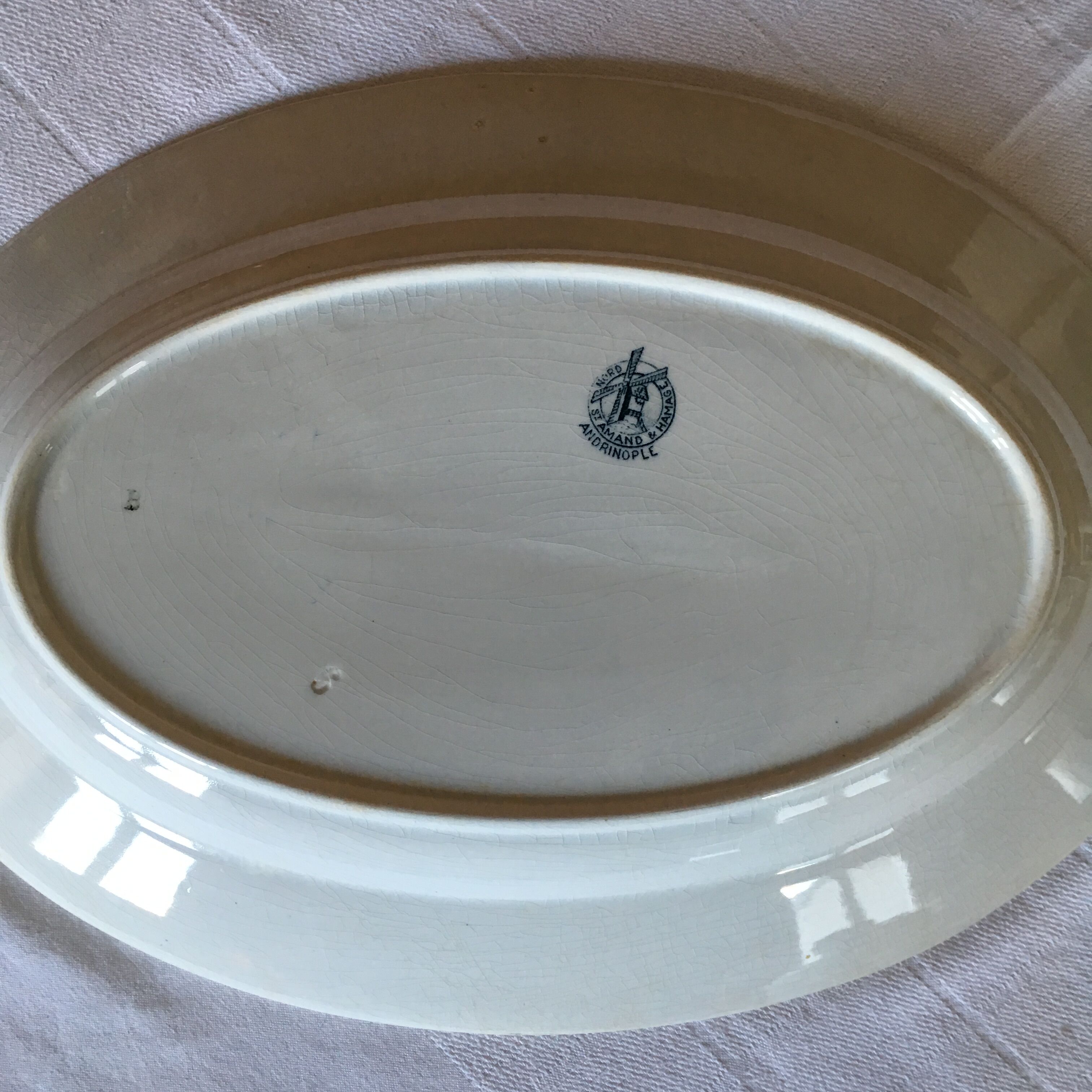 Service St-Amand earthenware dish and Hamage model Edirne