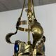 Brass Jugendstil chandelier by Koloman Moser