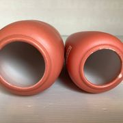 Pair of asymmetrical coral vases Bay Germany