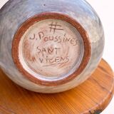 Ceramic pitcher signed J. Poussine – Atelier Sant Vicens – 1950s/60s