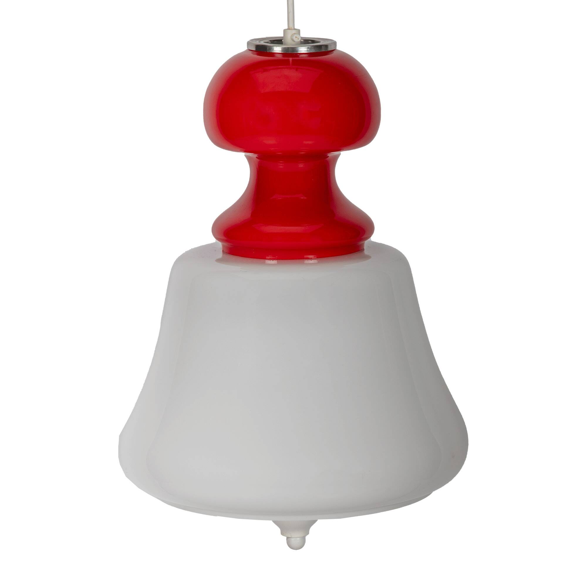 Suspension blanc et rouge space age