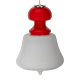 White and red space age pendant lamp