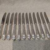 12 silver-plated dessert knives by silversmith Florian Frionnet, 21.2cm