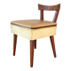 Chaise coffre travailleuse vintage années 50