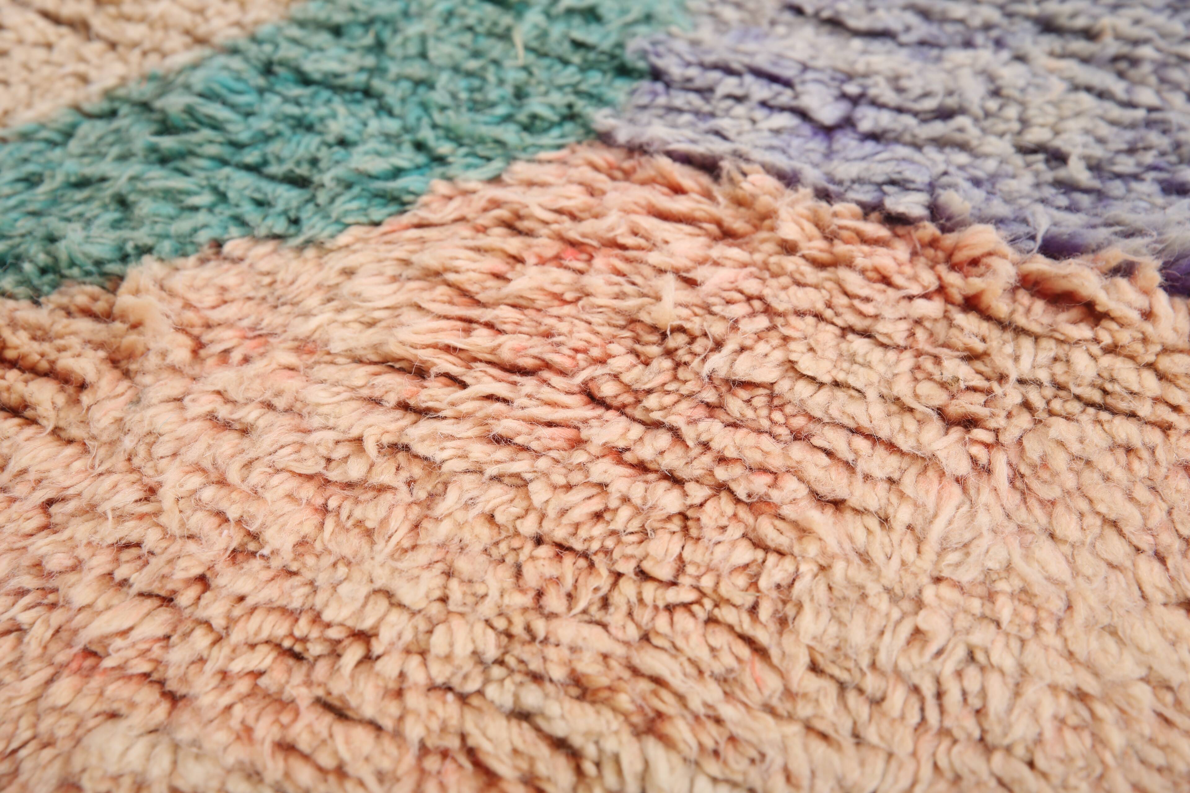 Peach Boujaad Rug 165 x 265 cm - Berber Wool Rug - Moroccan Rug Handmade