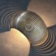 Vintage modernist stainless steel wall or table lamp