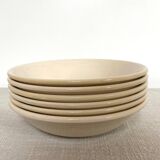 Set of 6 flowered soup plates