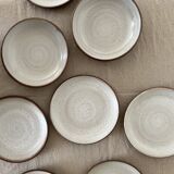 Dessert service in Gien stoneware, vintage 1970