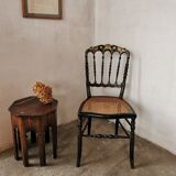 Black chair Napoleon III year, with gilding