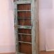 Old art deco wall showcase in burmese teak original blue-gray patina