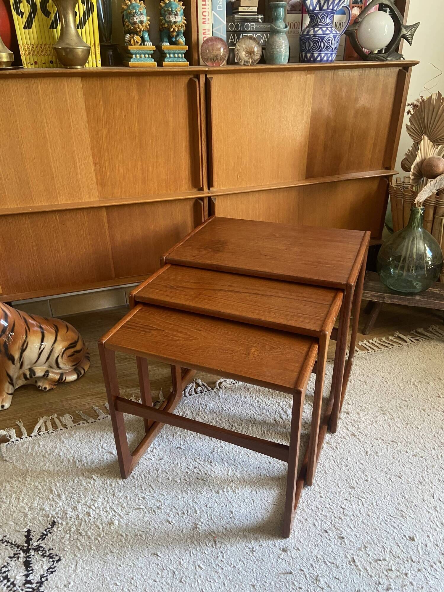 Danish trundle tables in teak BR Gelsted from the 60s