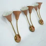 Mid-Century, Set of three sconces in Arredoluce manner. Italy 1950s