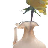 Old decorative carafe in li-colored glass