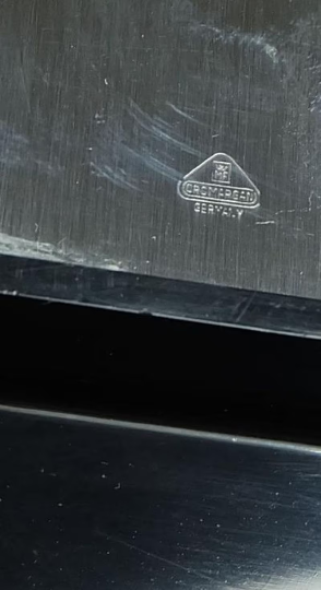 Plateau Günter Kupetz WMF Cromargan en verre et plastique