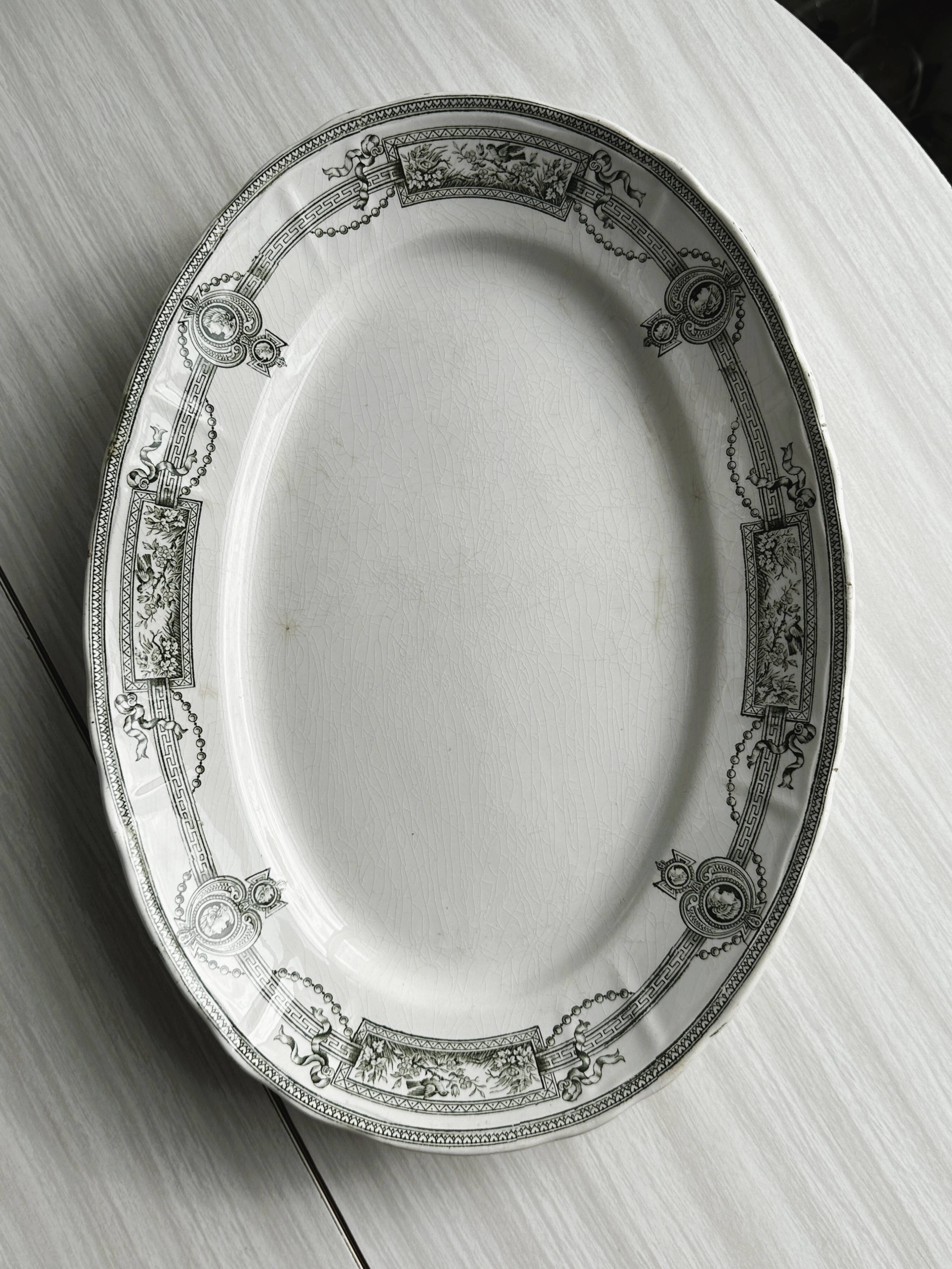 Old iron clay dish from Saint Amand and Hamage.