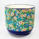 Cache-pot français art déco Longwy faience années 1940