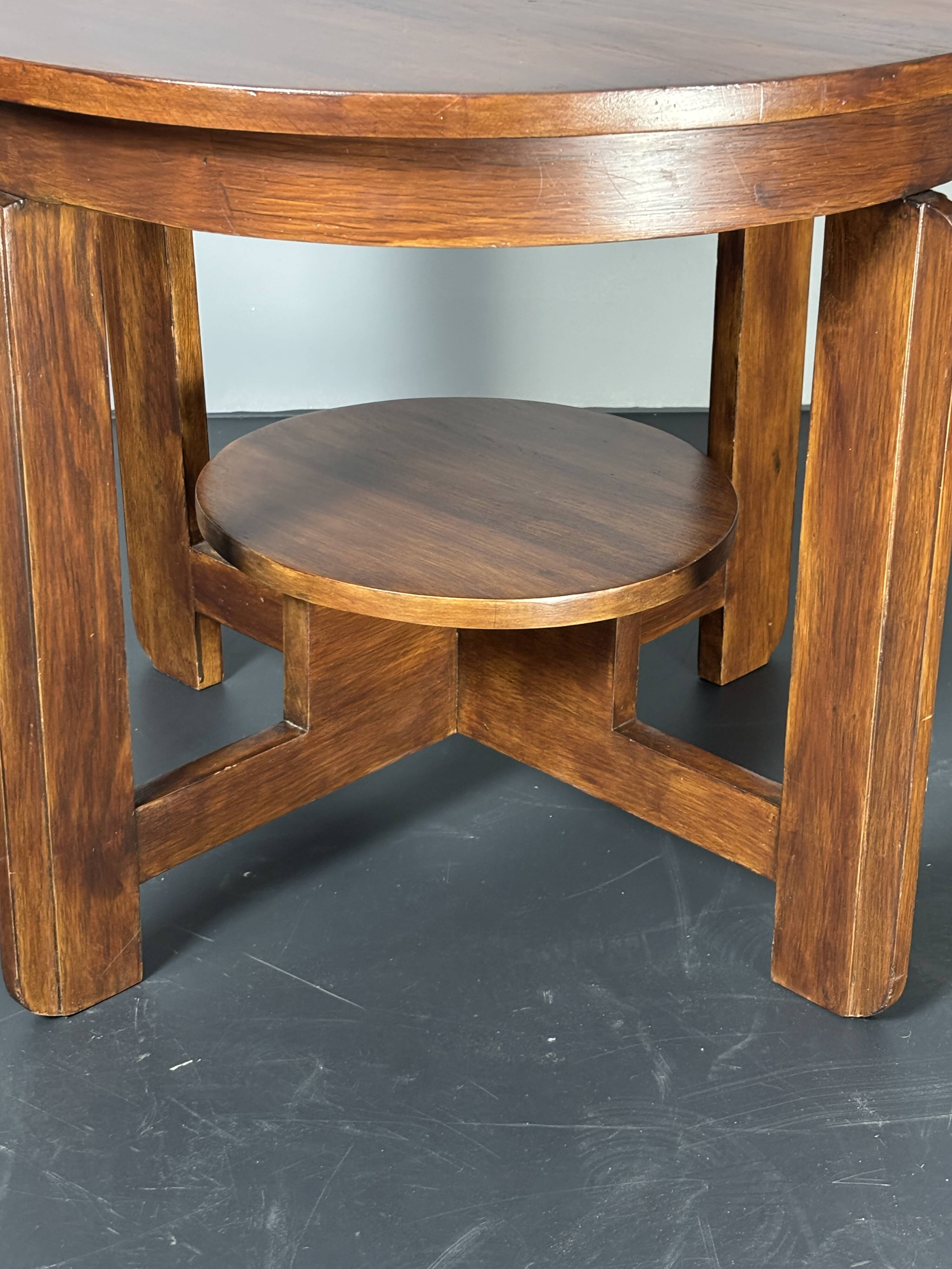 Table d'appoint ou table basse Art Déco néerlandaise en acajou, milieu du XXe siècle, vers 1940-1950