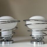 Pair of space age wall lights by Delmas from the 70s