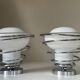Pair of space age wall lights by Delmas from the 70s