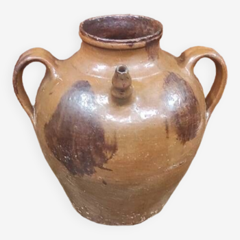 Buire jarre vase cruche auvergnate en terre cuite ancienne
