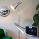 Lampadaire 70's, Italie, chrome et aluminium