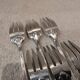 6 silver-plated cake forks by the silversmith Ercuis Medici