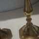 2 bougeoirs en laiton