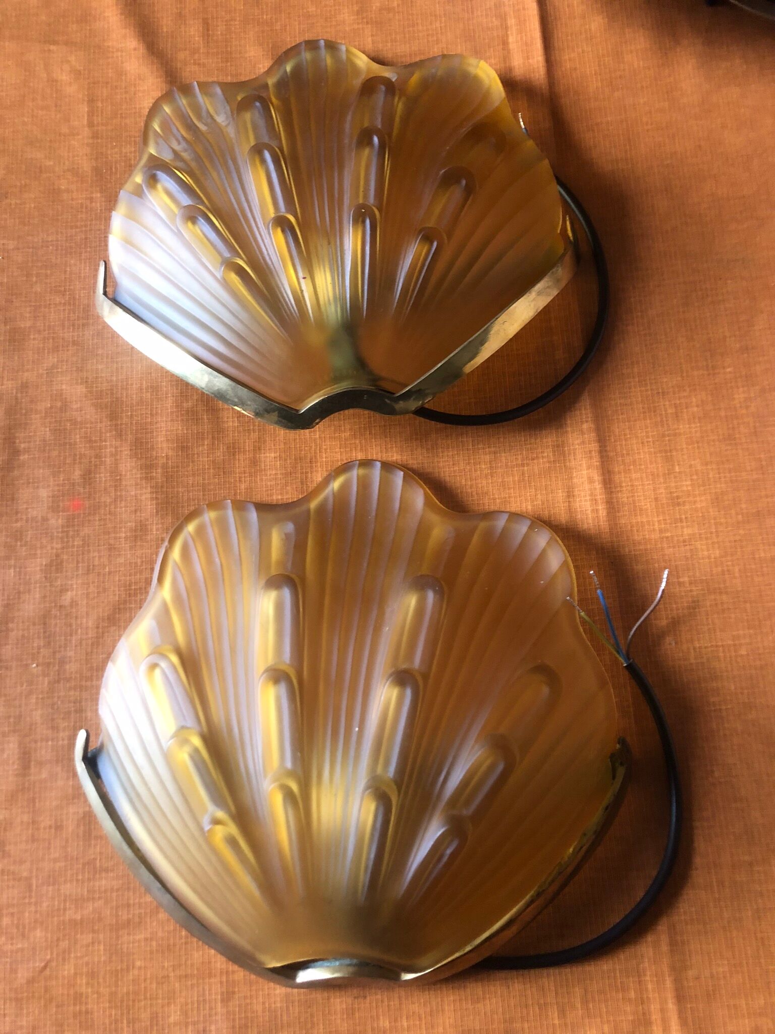 Pair of art deco wall sconces