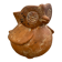 Vase céramique en grès marron figure de chouette