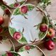 Antique barbotine service with Choisy le Roi apple decorations