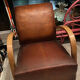 Fauteuil  club en cuir art deco