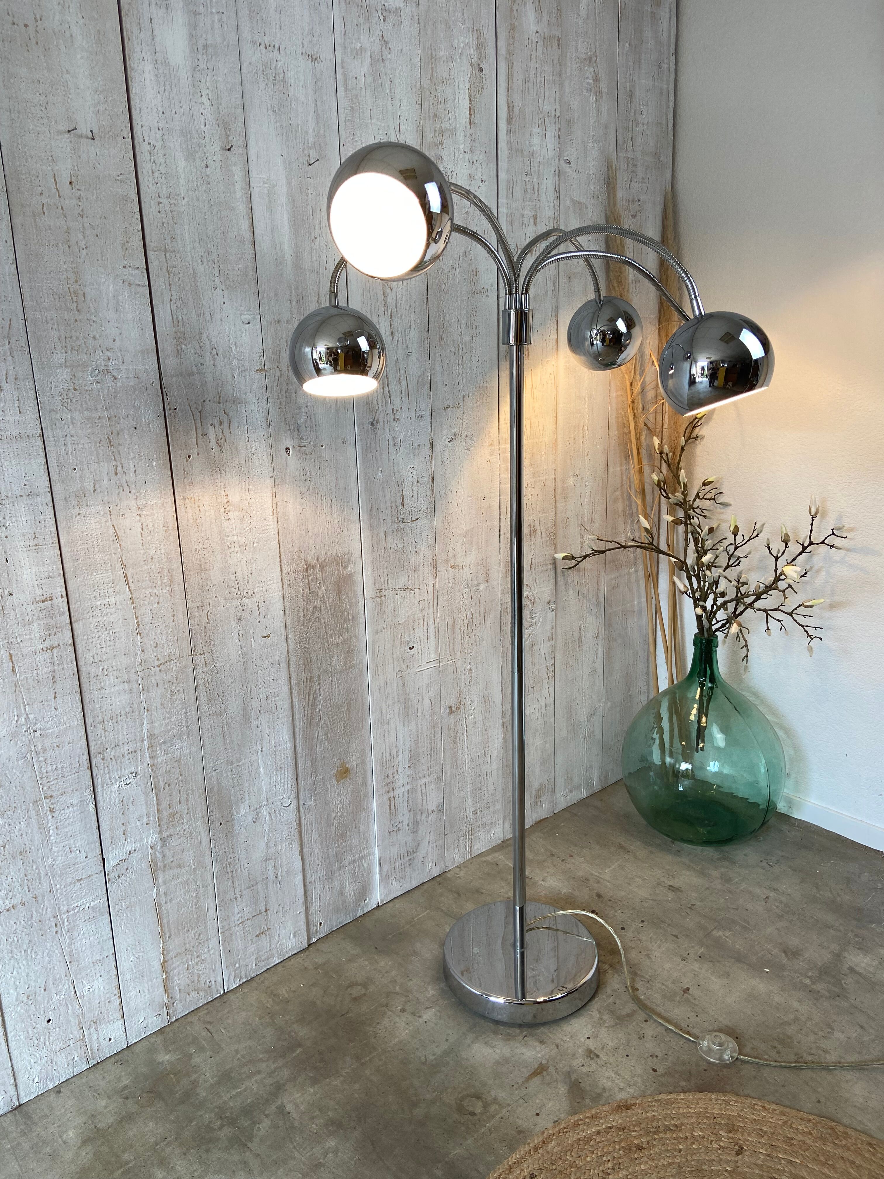 Vintage chrome floor lamp