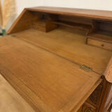 Carved oak secretary
