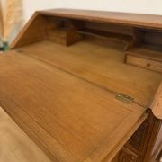 Carved oak secretary